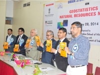 Digniteries on the dais releasing the Brain Stroming Workshop volumes.
