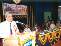 Dr. S.K. Saidapur Vice Chancellor, Karnatak University, addressing the Convention.