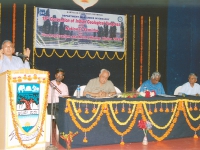 Prof. K.S. Valdiya, Golden Jubilee Research Professor, Geodynamics Unit, Jawaharlal Nehru Centre for Advanced Scientific Research, Chief Guest at the Valedictory Function, addressing the assembly.