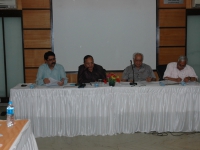 44th Meeting of the Executive Council : IGC President Shri S.K. Srivastava (second from left) with Prof. Pramod K. Verma, Vice-President & Convention Convenor, on his right, and on his left are Prof. O.P. Varma, Executive President & Editor, followed by Prof. V.K. S. Dave, Secretary.