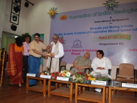 Prof. Pramod K. Verma felicitating Dr. Navin Chandra.